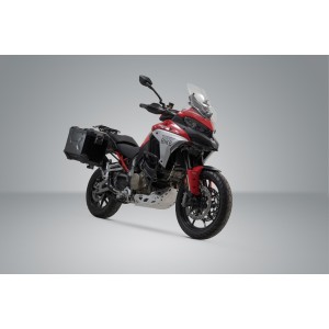 Sistema de maletas de aluminio TRAX ADV modelo USA Negro. 45/45 l. Ducati Multistrada V4 (20-).