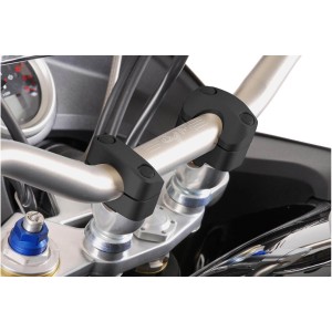 Conversor de manillar Ø 22mm a Ø 28mm. h 20 mm. Negro.