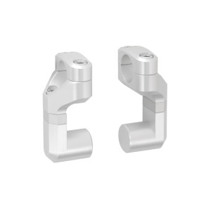 Acercador de manillar Vario Ø 22 mm Ø 22 mm. Eleva/acerca variable. Plateado.