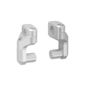 Acercador de manillar Vario Ø 28 mm Ø 28 mm. Eleva/acerca variable. Plateado.