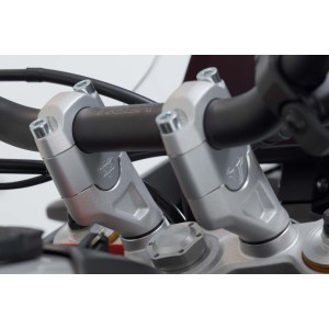Elevador de manillar Al-30 mm. Plateado. Trium Tiger 900 GT/Rally Pro.
