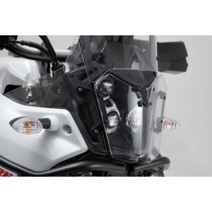 Protector de luces delanteras Soporte con panel de PVC. Yamaha Ténéré 700 (19-).