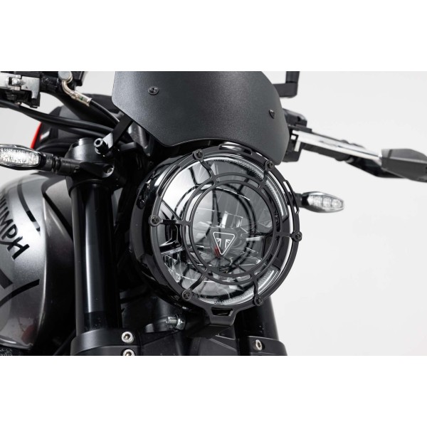 Protector de luces delanteras Rejilla. Negro. Triumph Trident 660 (21-).