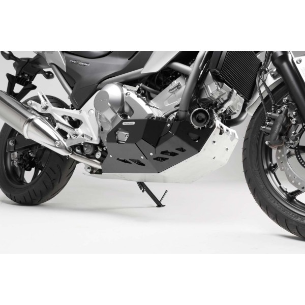 Protector de motor Negro/plateado. Honda NC700 / NC750 con DCT.