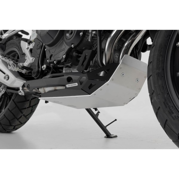 Protector de motor Negro/plateado. Honda CB500X (18-), NX500 (23-).