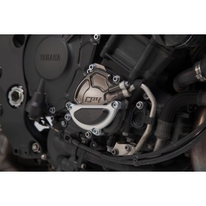 protector de la tapa para la carcasa del motor Negro/plateado. Yamaha MT-10 / SP (16-).