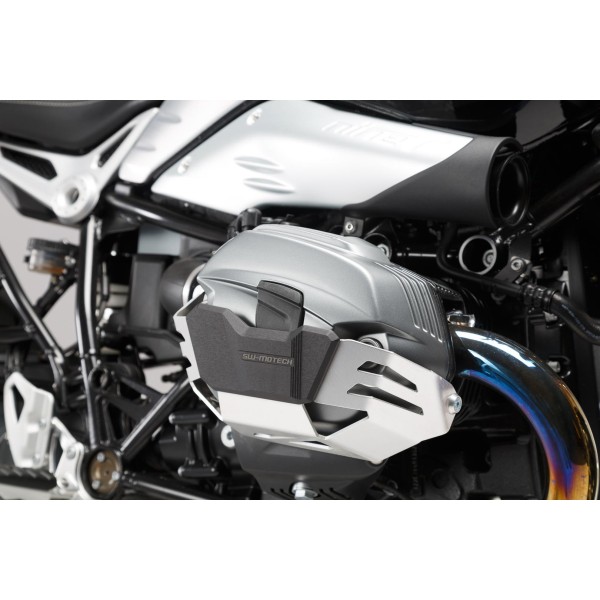 Protección de cilindro Plateado. BMW R1200 R / GS / Adv, R nineT.