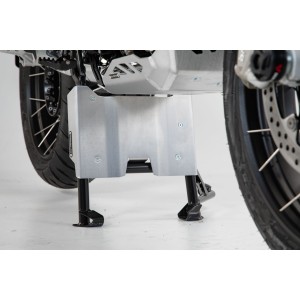 Extensión protector motor para caballete central Plateado. BMW R1200GS (12-18), R1250GS (18-).