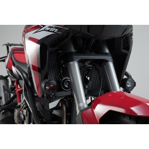 Soporte para faros Negro. Honda CRF1000L/CRF1100L con prot. lateral.