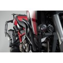 Soporte para faros Negro. Honda CRF1000L/CRF1100L con prot. lateral.