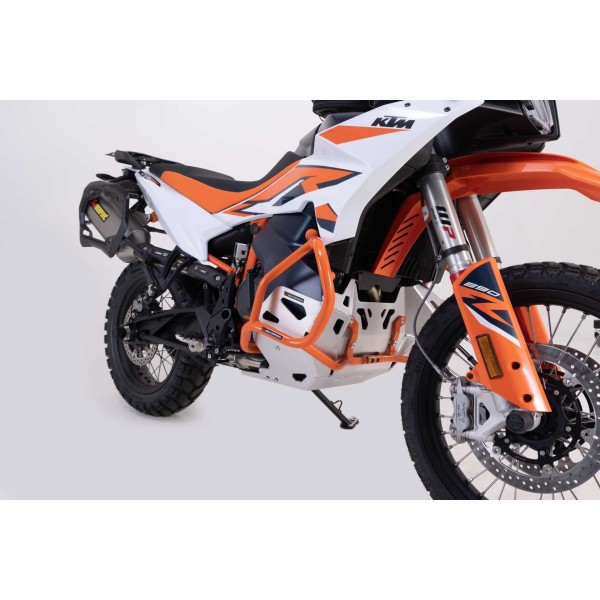 Protecciones laterales de motor Naranja. KTM 790 Adv/R (19-21), 890 Adv/R (20-22).