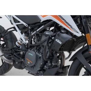 Protecciones laterales de motor Negro. KTM 390 Duke (13-23).