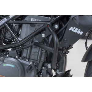 Protecciones laterales de motor Negro. KTM 390 Duke (13-23).
