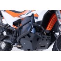 Protecciones laterales de motor Negro. KTM 790 Adv (23-), 890 Adv/R (22-).