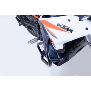Protecciones laterales de motor Negro. KTM 790 Adv (23-), 890 Adv/R (22-).