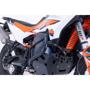 Protecciones laterales de motor Negro. KTM 790 Adv (23-), 890 Adv/R (22-).
