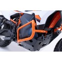 Protecciones laterales de motor Naranja. KTM 790 Adv (23-), 890 Adv/R (22-).