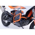 Protecciones laterales de motor Naranja. KTM 790 Adv (23-), 890 Adv/R (22-).