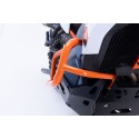 Protecciones laterales de motor Naranja. KTM 790 Adv (23-), 890 Adv/R (22-).