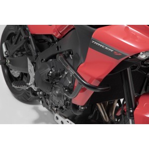 Protecciones laterales de motor Negro. Yamaha Tracer 9 / GT (20-) / GT+ (22-).