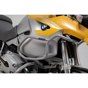 Protecciones superiores de motor Plateado. BMW R1200 GS (04-07). Solo con prot.