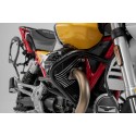 Protecciones laterales de motor Negro. Moto Guzzi V85 TT/Travel/Strada (19-).