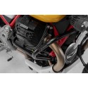 Protecciones laterales de motor Negro. Moto Guzzi V85 TT/Travel/Strada (19-).