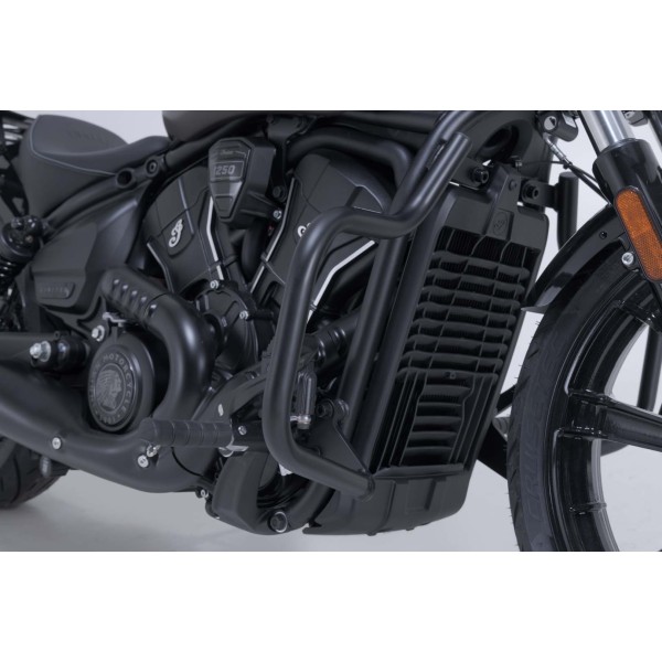 Protecciones laterales de motor Negro. Indian Scout-Modelle (24-).