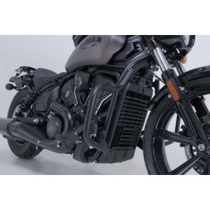 Protecciones laterales de motor Negro. Indian Scout-Modelle (24-).