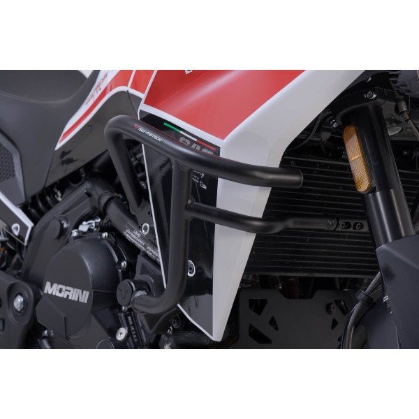 Protecciones laterales de motor Negro. Moto Morini X-Cape 650 (21-).