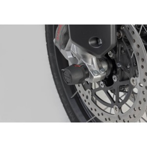 Kit de topes anticaidas para el eje trasero Negro. Modelos Suzuki, Honda, Triumph.