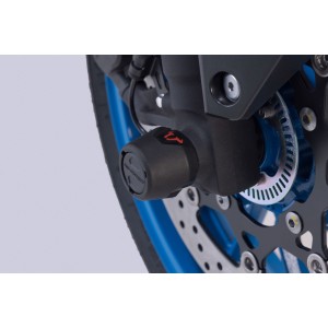 Kit de topes anticaídas para el eje delantero Negro. Suzuki GSX-8S/8R (22-), V-Strom 800 (22-).