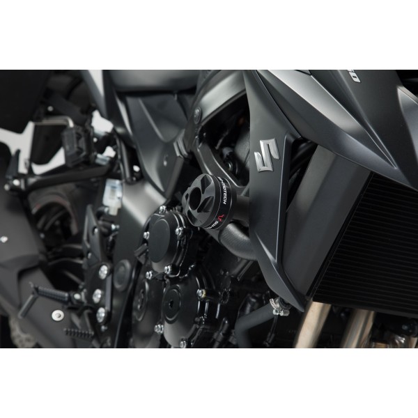 Kit de topes anticaidas Negro. Yamaha MT-03 (16-)/Suzuki GSX-S750 (17-).