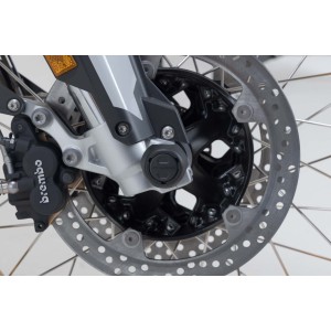 Kit de topes anticaidas para el eje delantero Negro. BMW F750/800GS, F850GS/Adv, F900R/XR/GS.