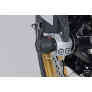 Kit de topes anticaidas para el eje delantero Negro. BMW F750/800GS, F850GS/Adv, F900R/XR/GS.