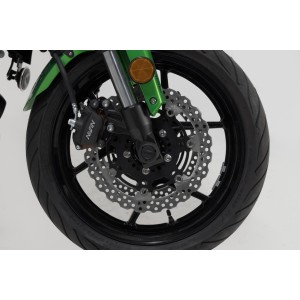 Kit de topes anticaidas para el eje delantero Negro. Kawasaki Versys 650 (07-09) / (14-).