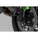 Kit de topes anticaidas para el eje delantero Negro. Kawasaki Versys 650 (07-09) / (14-).