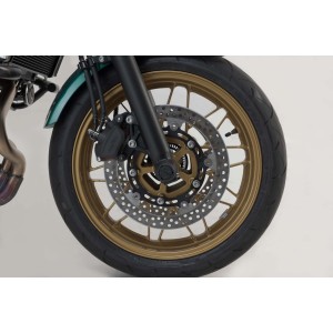 Kit de topes anticaidas para el eje delantero Negro. Kawasaki Z650, Ninja 650, Ninja 7 Hybrid.