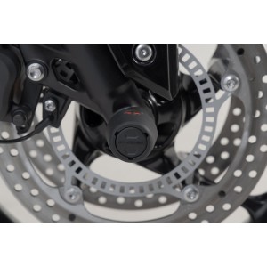 Kit de topes anticaidas para el eje delantero Negro. Modelos Triumph /Honda /Royal Enfield.