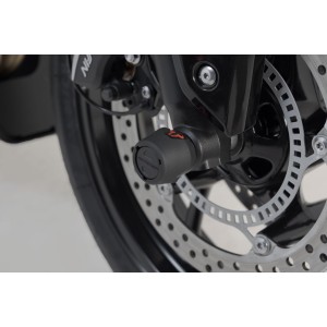 Kit de topes anticaidas para el eje delantero Negro. Modelos Triumph /Honda /Royal Enfield.