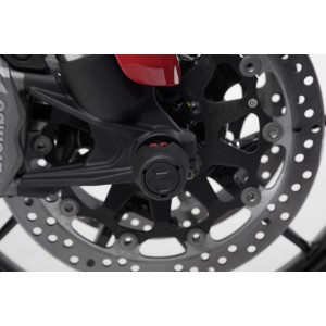 Kit de topes anticaidas para el eje delantero Negro. Ducati Multistrada V4 / Hypermotard 950.