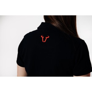 Polo de equipo Core Line. Negro. Mujer. Talla L.