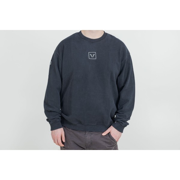 Cuello redondo – Riders Line Gris oscuro. Optic Wash. Unisex. Talla M.