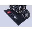 Alfombrilla para motocicleta de SW-MOTECH 2,0 x 1,0 m Rectangular. Negro. Blanco/rojo.