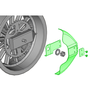 HONDA CTX 700 - Protector de cadena Negro satinado