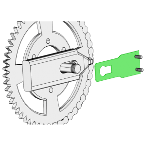 KAWASAKI ZX-4RR - Protector de cadena Negro satinado