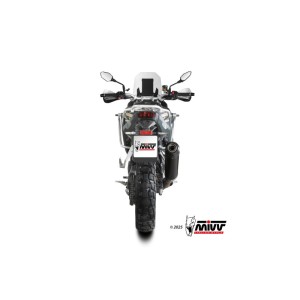 Mivv 2 Slip-On Oval black con tapa carbono Kove 800X 2024-25