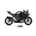 Mivv Slip-On AK-1 Black con tapa de carbono CF Moto 450SR 2023-24
