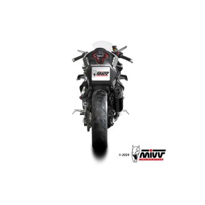 Mivv Slip-On AK-1 Black con tapa de carbono CF Moto 450SR 2023-24