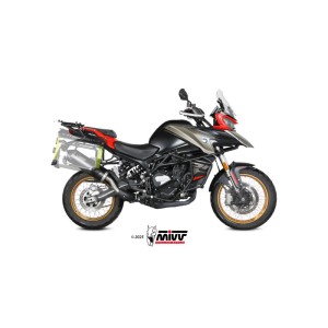 Mivv Slip-On Oval black con tapa carbono QJ Motor SRT 800 S / X / SX 2024